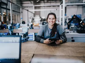 Auszubildende im Werk