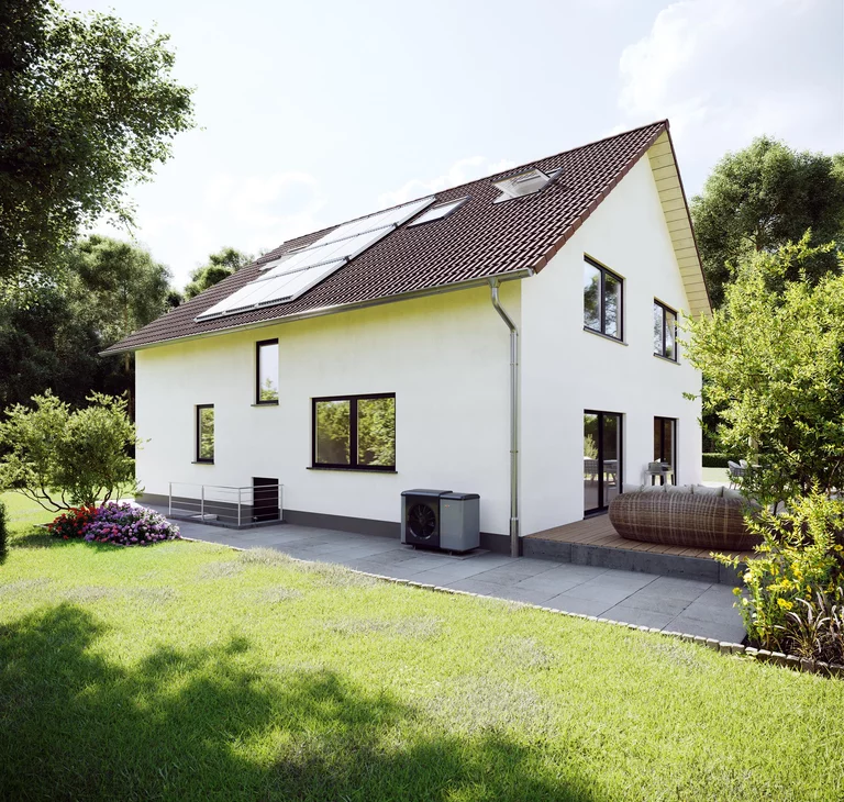 Eine Vorlauftemperatur von 55 °C ist vollkommen ausreichend und bestens geeignet, Heizkörper eines Bestandsbaues zu versorgen. 