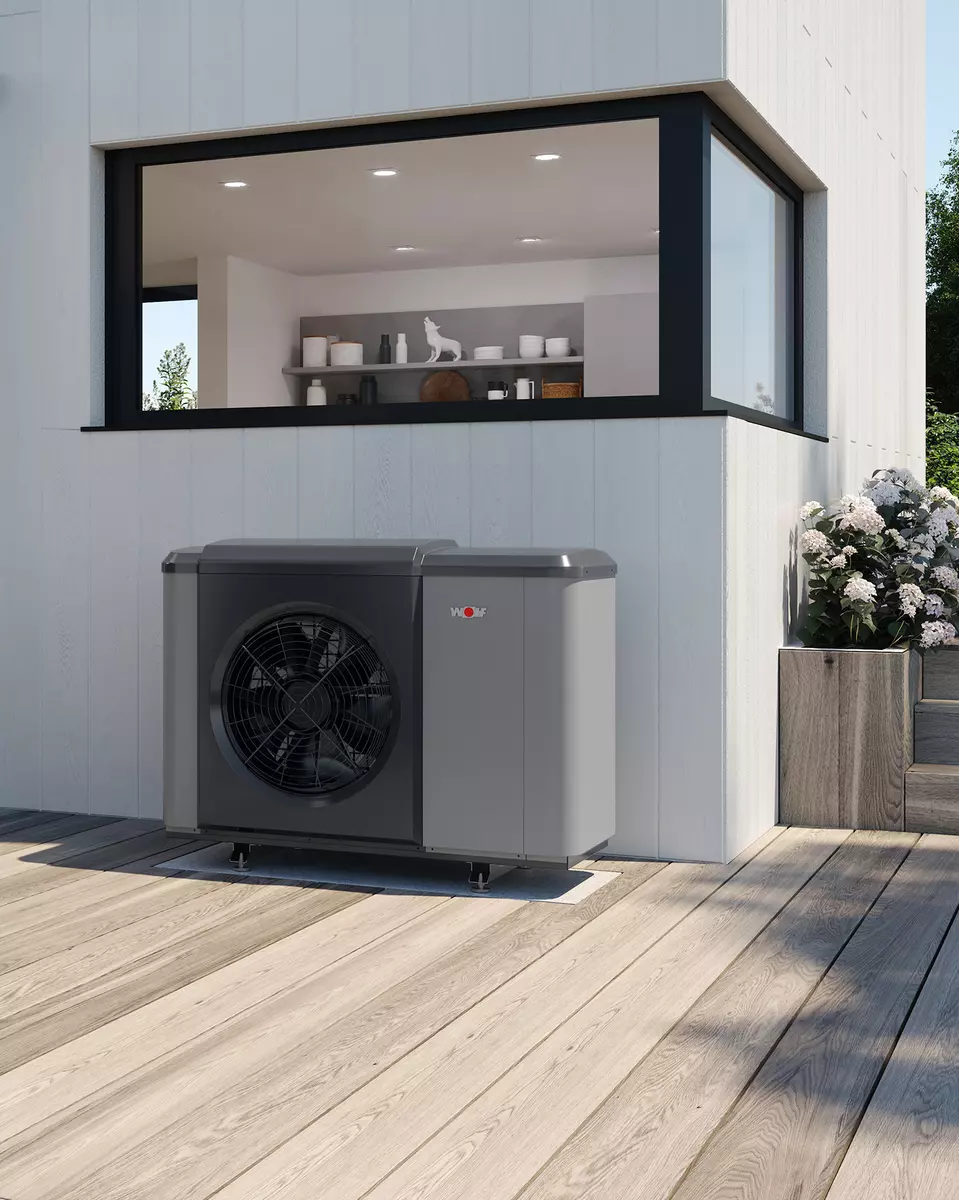 Einfamilienhaus Neubau mit CHA-Wärmepumpe von WOLF