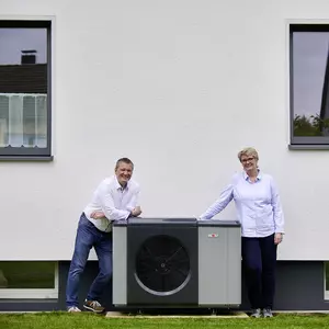 WOLF CHA-Wärmepumpe mit Eigentümern