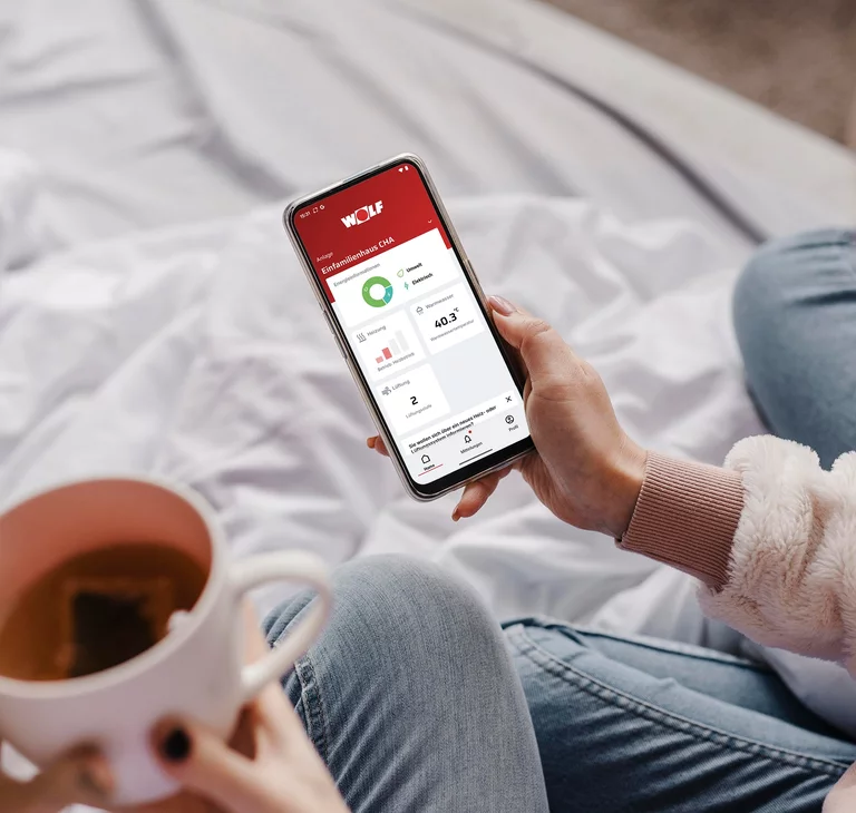 WOLF Smartset App bei der Anwendung