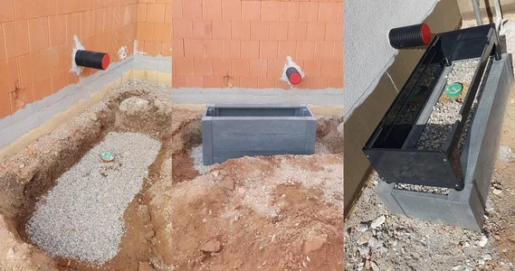 WOLF Baustelle Fertigfundament