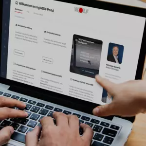 Laptop mit WOLF Portal