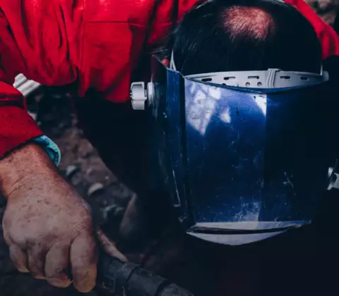 Handwerker bei der Arbeit