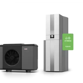 Wärmepumpe und Gasbrennwertzentrale 