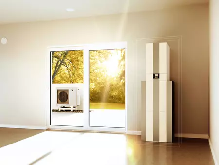 Pompa ciepła jednostka zewnętrzna i wewnętrzna