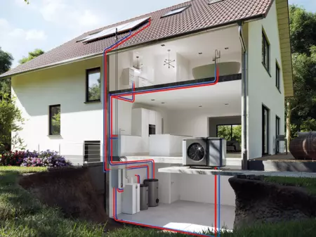 Schnittbild Haus mit Speicher SEM