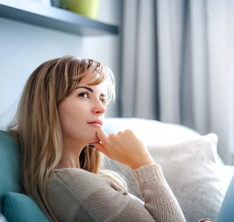 Heat recovery - thoughtful woman