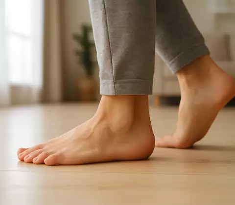 Barfuß gehen auf Parkett