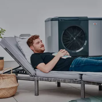 Wärmepumpe schlafend