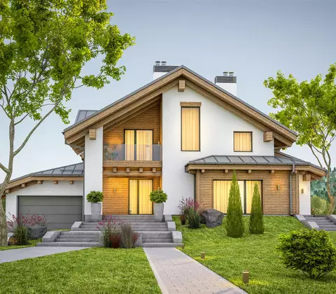 Bild in dem man ein Einfamilienhaus sieht 