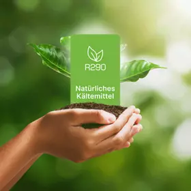 WOLF Waeremepumpe R290 Grunener Hintergrund 