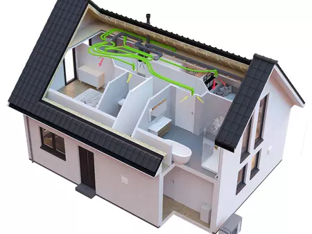Einbausituation FWL-200 Wohnraumlüftung