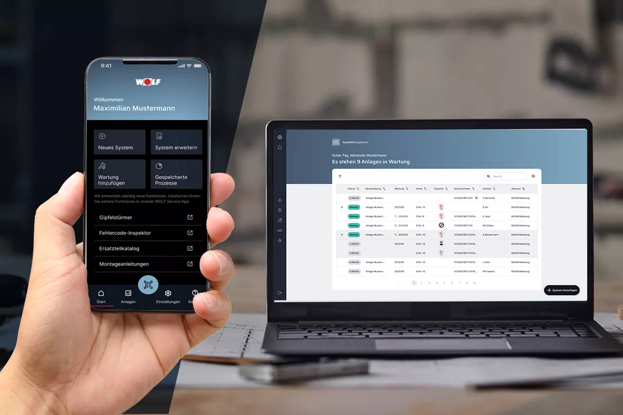 Systemmanagement in MyWolf APP