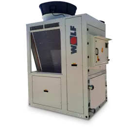 Bomba de calor con potencia de hasta 90kW y con coeficiente de rendimiento elevado