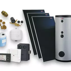 Generación solar térmica con ahorro energético de hasta un 50%. Sistema de captadores solares de fácil instalación sobre tejado