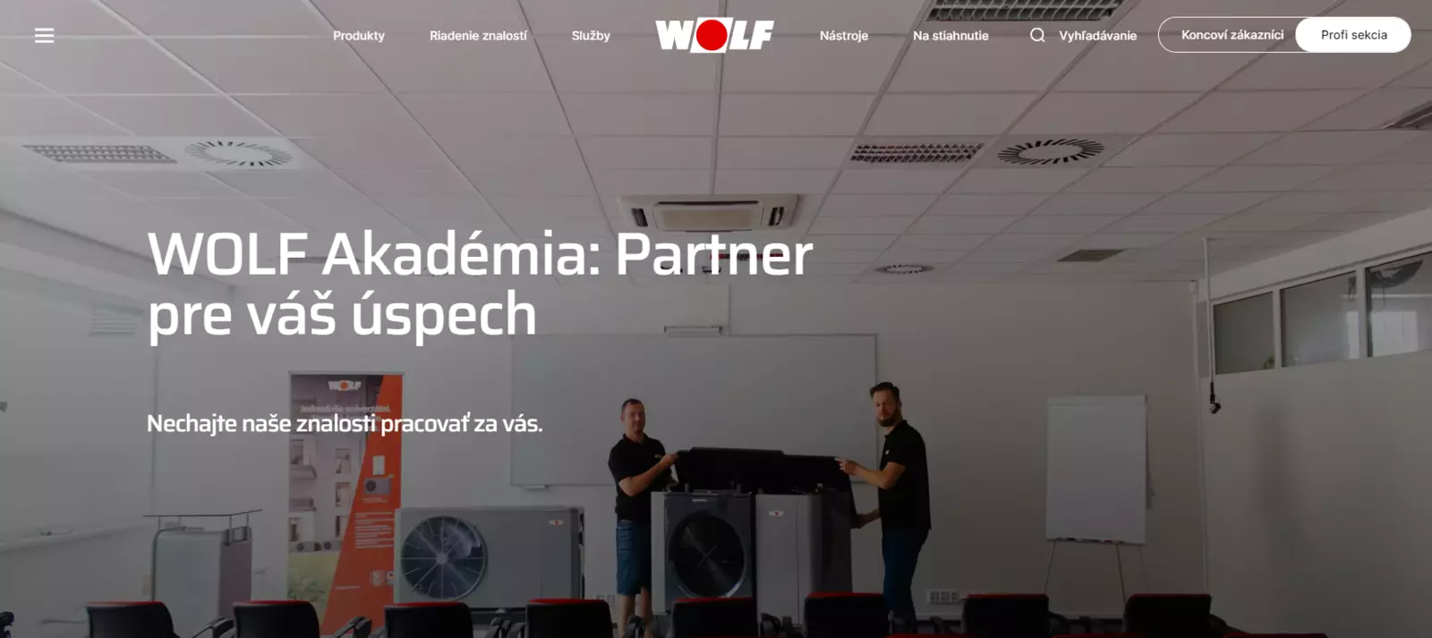 WOLF Akadémia homepage banner